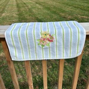 Vintage Longaberger Embroidered Mixed Bouquet Hand Towel Replacement 27" x 17"